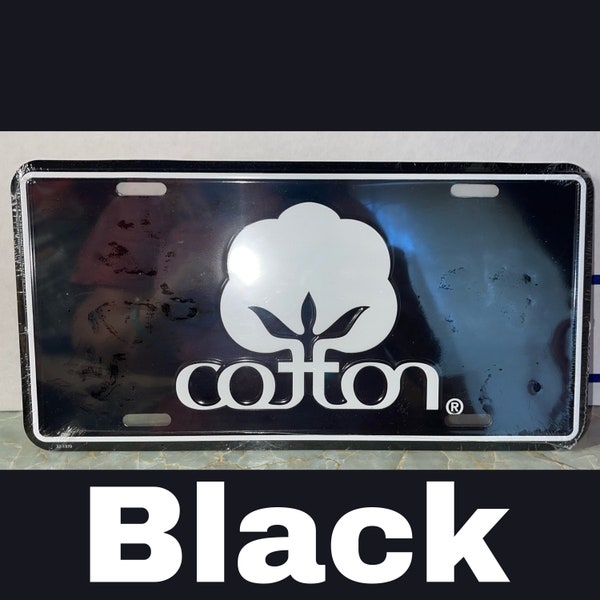 Cotton License Plate