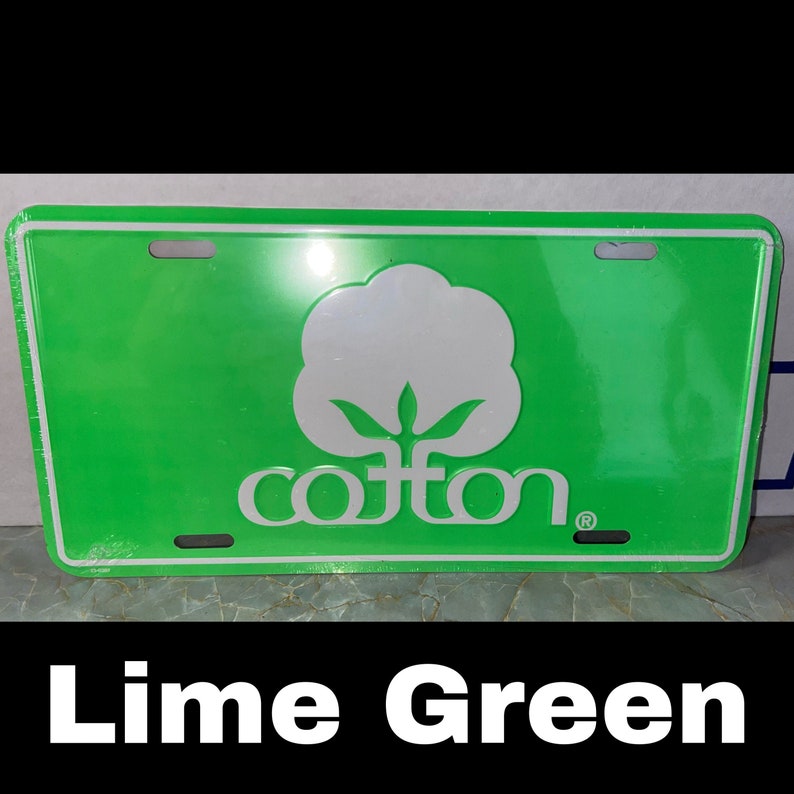 Cotton License Plate Etsy