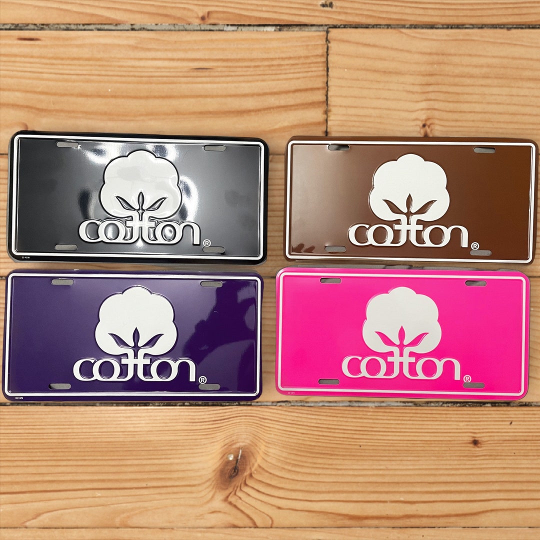 Cotton License Plate Etsy