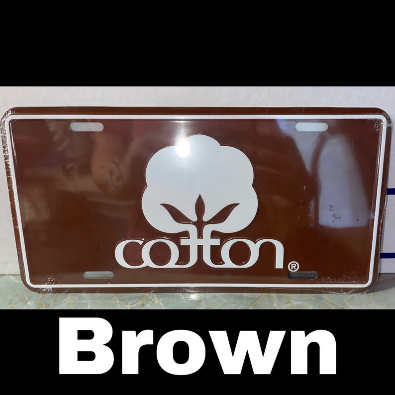 Cotton License Plate Etsy