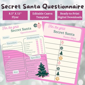Secret Santa Questionnaire - For the girls