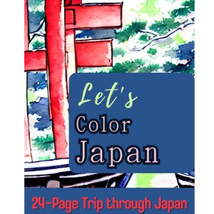 Japan Coloring Book Instant Download