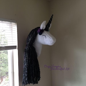 Plush Wall Mount, Plush unicorn, Unicorn head, Plush Llama head, Animal Head for nursery, Wall Deco, Wall Mount, Fox head, Fox mount, plush