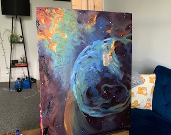 Bubble Nebula - Oil Painting