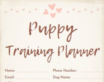 Diario de entrenamiento digital rosa para perros/cachorros: registre el progreso