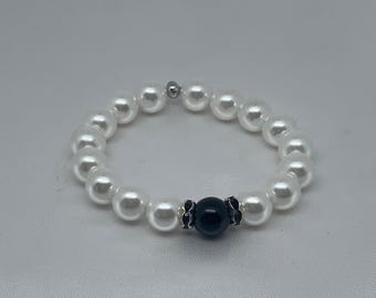 Pulsera de perlas de agua dulce blancas