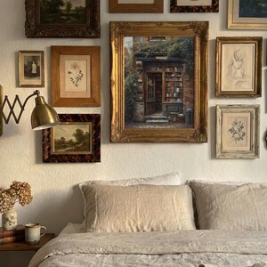 Dark Academia Library Painting: Moody Vintage Wall Art (Digital Download) image 14