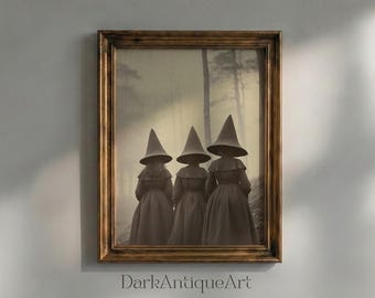 Witchy Forest Art: Black and White Gothic Photo (Digital Download)
