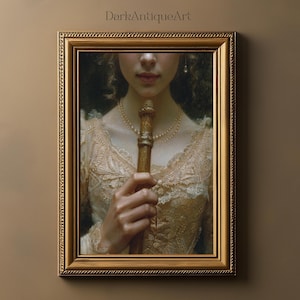 Enigma vitoriano: arte de parede elegante da academia escura, decoração de quarto inspirada na literatura clássica temperamental, impressões de academia leve, decoração de quarto vitoriano
