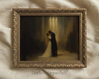 Gothic Kapelle Liebhaber Kunstdruck | Dark Academia Hochzeit (Digitaler Download)
