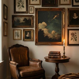 Celestial Night Sky Art Print: Dark Academia Decor (Digital Download) image 18