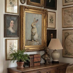 Vintage Bunny Painting | Victorian Cottagecore Nursery Art (Digital Download) image 17