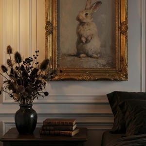 Vintage Bunny Painting | Victorian Cottagecore Nursery Art (Digital Download) image 11