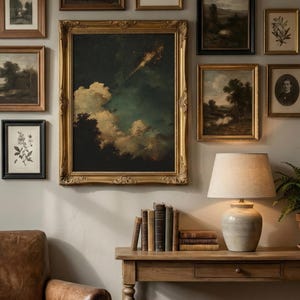 Celestial Night Sky Art Print: Dark Academia Decor (Digital Download) image 16