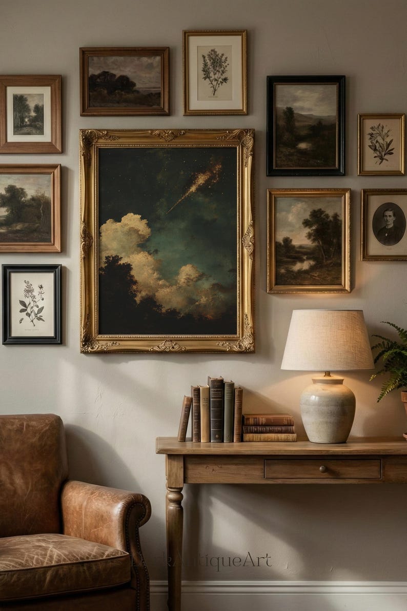 Celestial Night Sky Art Print: Dark Academia Decor (Digital Download) image 16