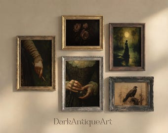 Wandkunst Witchy Gallery: Dark Academia vintage prints (digitale download)