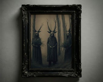 Forest Witch Art: Gothic Horror Home Decor (Digital Download)