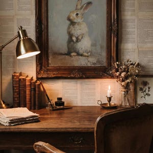 Vintage Bunny Painting | Victorian Cottagecore Nursery Art (Digital Download) image 12