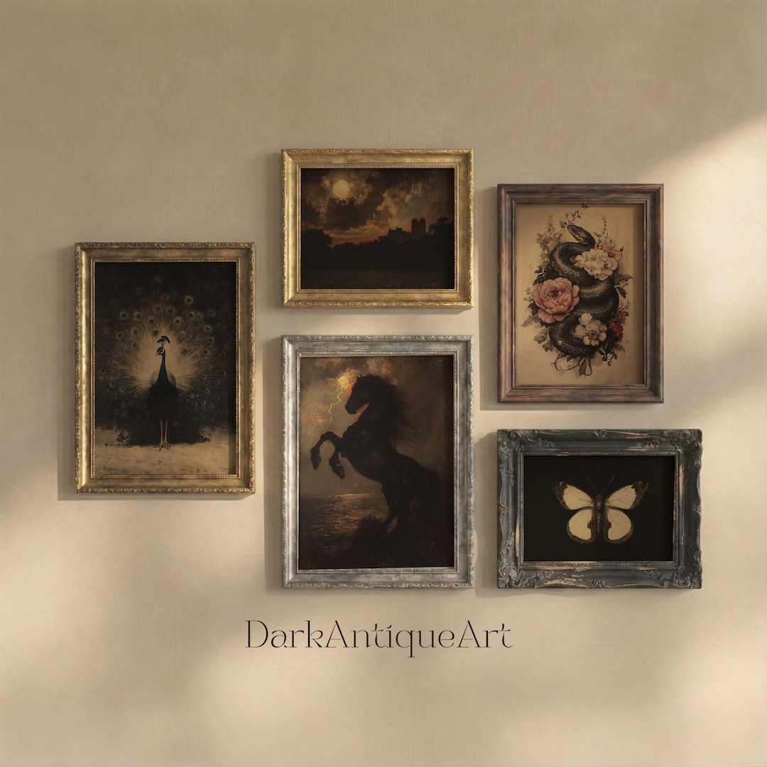Dark Academia Art Prints Set: Vintage Gallery Wall (digital Download ...
