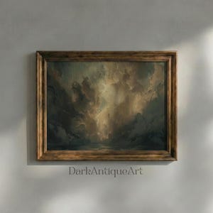 Stürmische Seelandschaft: Stimmungsvoller Himmel Wandbild Digital Download