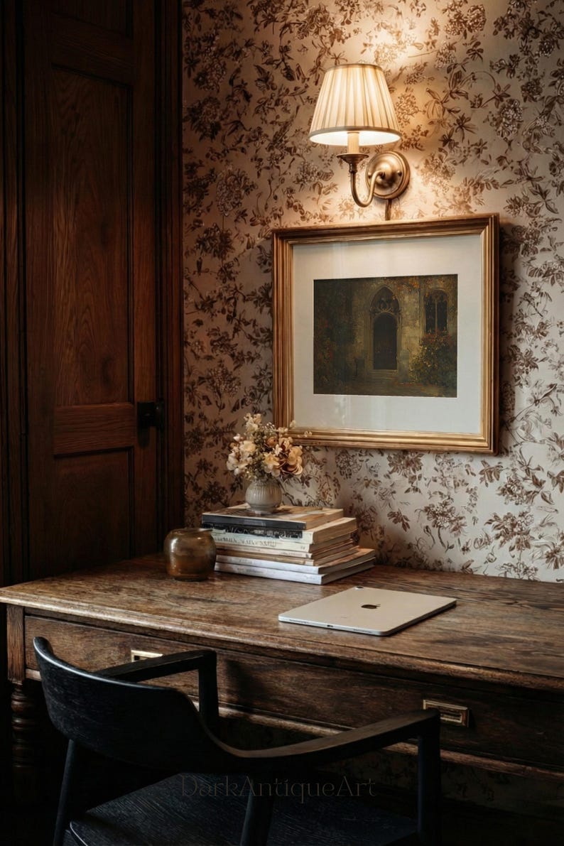 Dark Academia Kunstdruck: Gotische Architektur, Arbeitszimmer Dekor (Digitaler Download) Bild 16