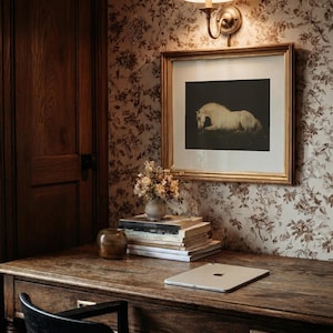 Ethereal White Horse Art Print | Dark Academia Wall Decor (Digital Download) image 16