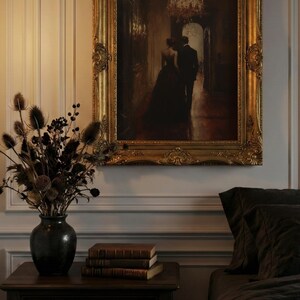 Dark Academia Couple Art Print: Elegant Ballroom Decor (Digital Download) image 11
