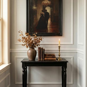 Dark Academia Couple Art Print: Elegant Ballroom Decor (Digital Download) image 13