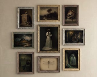 Dark Academia Gallery Wall Art Set: Vintage Goth Prints (Digital Download)