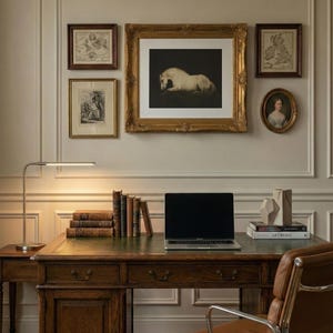 Ethereal White Horse Art Print | Dark Academia Wall Decor (Digital Download) image 14