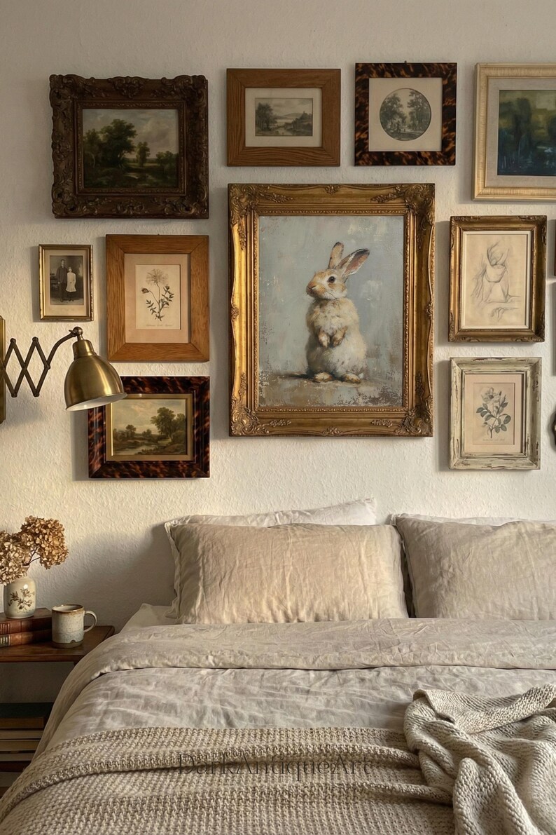 Vintage Bunny Painting | Victorian Cottagecore Nursery Art (Digital Download) image 14