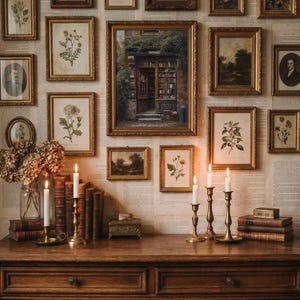 Dark Academia Library Painting: Moody Vintage Wall Art (Digital Download) image 15