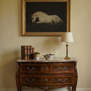 Ethereal White Horse Art Print | Dark Academia Wall Decor (Digital Download) image 15