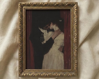 Victorian Lovers Art Print: Dark Academia Home Decor (Digital Download)
