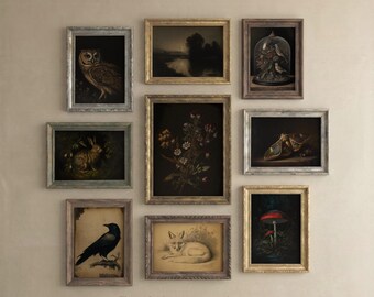 Cottagecore Gallery Wall Art Set: Vintage Forest Prints (Digital Download)