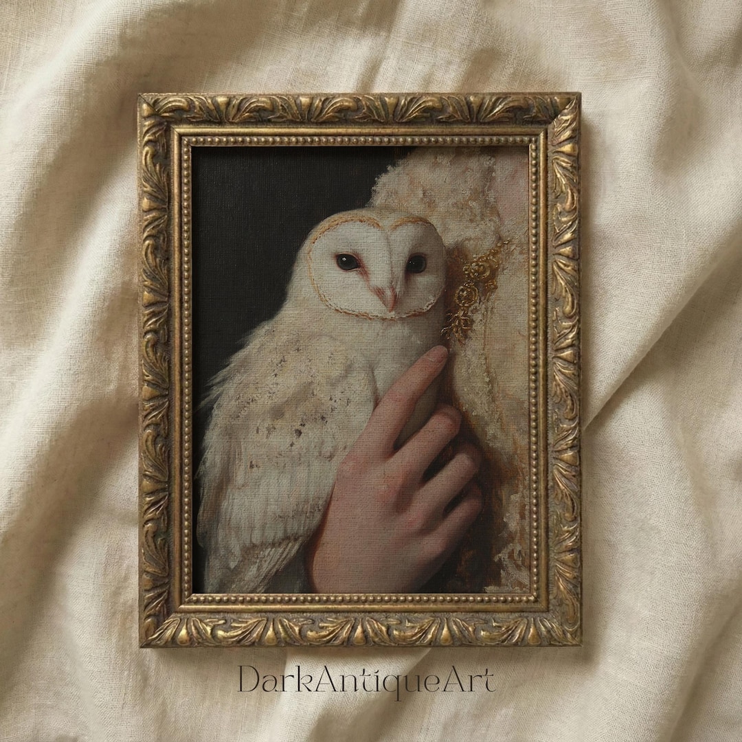 Victorian Owl Art Print: Dark Academia Home Decor (digital Download) - Etsy