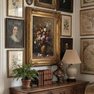 Victorian Floral Print: Dark Academia Antique Flower Art (Digital Download) image 17
