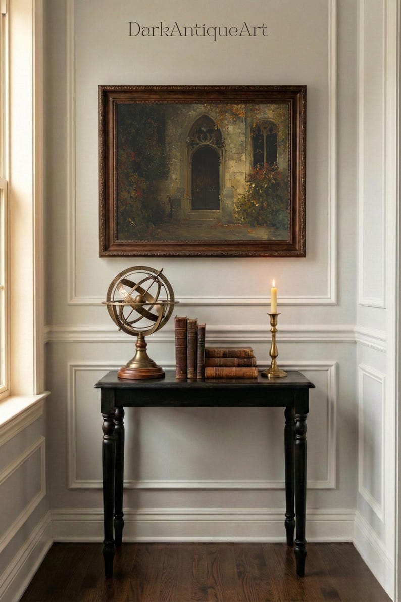 Dark Academia Kunstdruck: Gotische Architektur, Arbeitszimmer Dekor (Digitaler Download) Bild 12