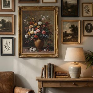 Victorian Floral Print: Dark Academia Antique Flower Art (Digital Download) image 16