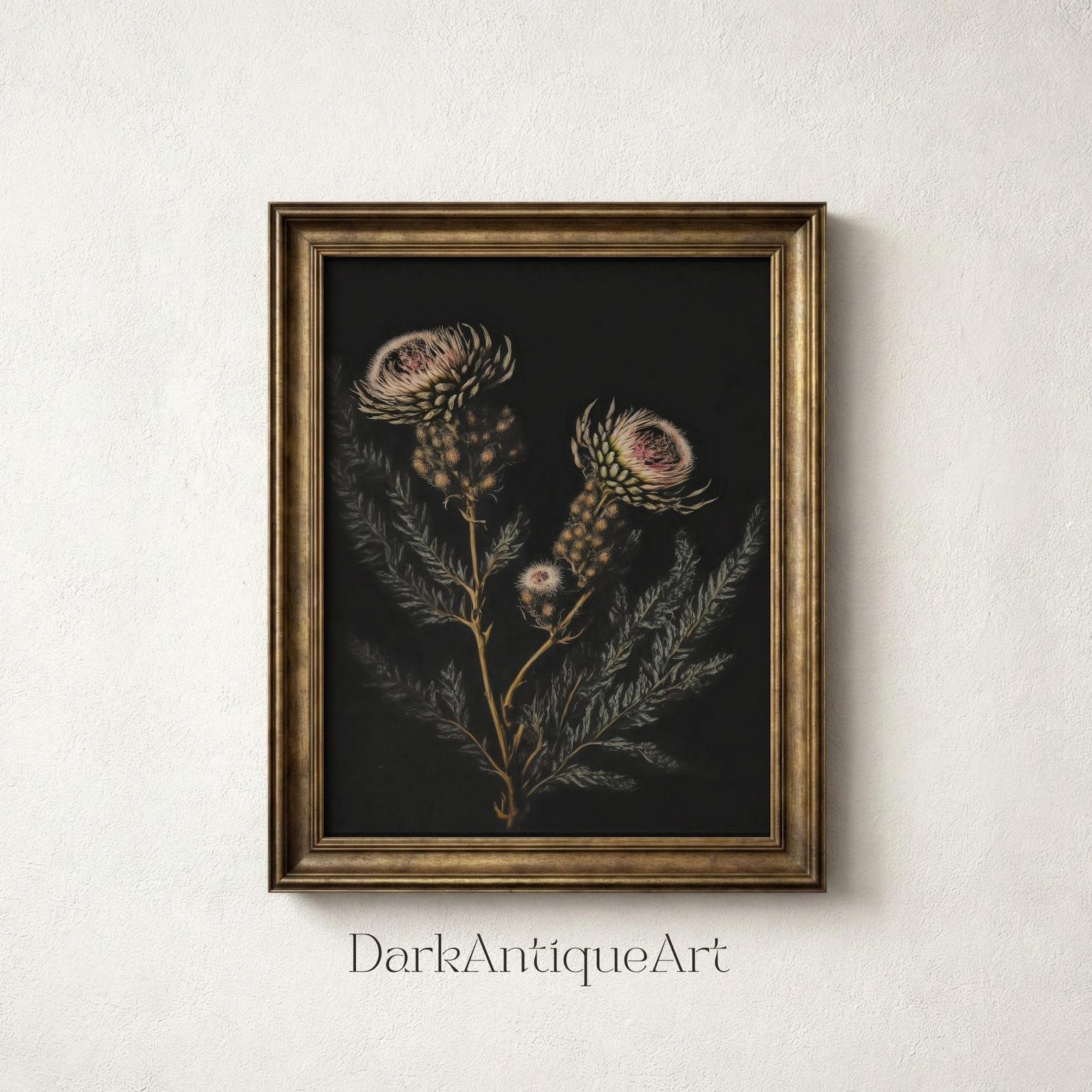 Moody Floral Print Set: Dark Botanical Gallery Wall Art (digital ...