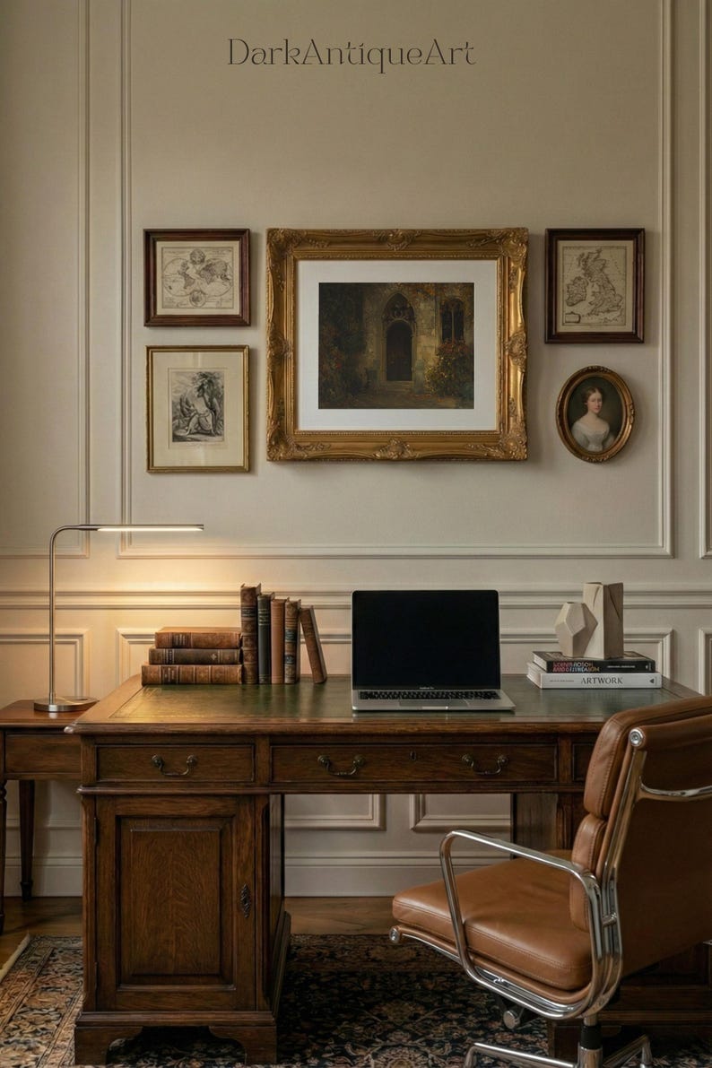 Dark Academia Kunstdruck: Gotische Architektur, Arbeitszimmer Dekor (Digitaler Download) Bild 14