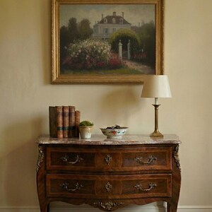 Victorian House Oil Painting: Vintage Rose Garden Art (Digital Download) image 15