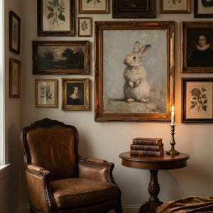 Vintage Bunny Painting | Victorian Cottagecore Nursery Art (Digital Download) image 18