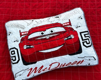 "Lightning McQueen Quilted Kissenbezug ""Lightning McQueen""" TikTok Blitz Kissenbezug | Kleinkind Jungen Kissenbezug |  Lightning McQueen Bettwäsche