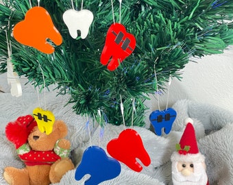 Dental Office Tooth Christmas Ornament | Orthodontist Decor | Dentist Holiday Tree Decoration