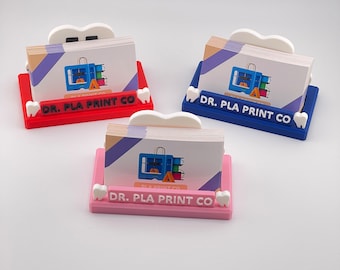 Personalized Tooth Business Card Holder – Dentist Office Decor