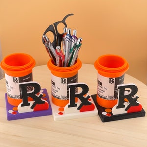 Personalized Pharmacist RX Pill Bottle Desk Organizer