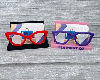 Eyeglasses Business Card Holder | Personalized Desk Organizer | Eyeglass Store Decor