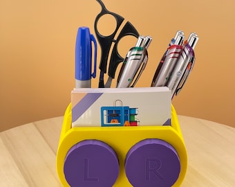 Contact Lens Pen and Business Card Holder, Eye Doctor Office Decor