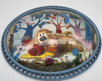 Decorative wall frame The enchanted carousel ORTF handmade decoration